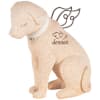 Decorative dog figurine with angel wings and the word devoted