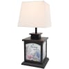 This tabletop lamp lantern is made using a high quality metal finish