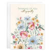 Greeting card with envelope reads:

Front: "Thinking of you with sympathy"
Inside: "Holding you