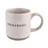 Cream ceramic mug with the word 