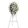 White Standing Tribute Spray | Wilmington, Delaware Florist

Honor a life of purity