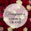 Assorted roses and orchids with a 