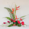 Approximately 39"H x 36"W. This versatile piece is perfect for lobby displays