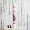 Tall floral gift tube with colorful flower artwork
