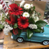 Chevy truck filled with flowers
