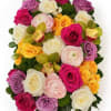 This elegant floral gift box is filled with fresh, artfully arranged blooms