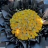 Yellow Roses with chamomile wrapped in a beautiful waterproof wrapper - please