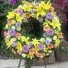 Fresh flowers wreath 