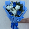 Half Dozen Blue and white bouquet 