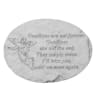 Oval memorial stone with an angel and farewell quote