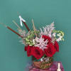 Delicate and  beauty arrangement with elegant shades of pink and red.