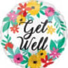 Floral wreath graphic with the words 