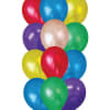 Cluster of colorful balloons on a white background