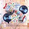 A bouquet of helium-filled metallic balloons perfect for celebrating in a big