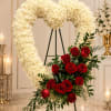  White Carnation Heart Wreath flower