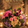 This Centerpiece/ arrangement is rich berry tones, delicate blush, and soft pastel