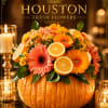 This arrangement is fresh, bold, and artistic- a true designer's take on
