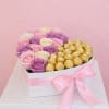 A bold and luxurious heart-shaped arrangement featuring a stunning mix of pink