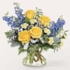 This vibrant vaseful is cheerful yet delicate.  A great gift for