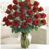 Two dozen gorgeous red roses are the perfect romantic gift to send