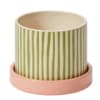 5.5"x 4.25" - Reminiscent of a watermelon with its playful striped pattern