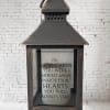 Decorative lantern with a memorial quote inside