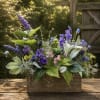 Tall delphinium spires and airy snapdragon stems give this silk Lush Gardens