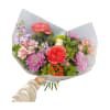 Bright and flirty mix of pinks, corals, and greens wrapped in soft