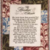A memorial throw blanket with the poem 