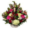 Due to a shortages of flower, colorful arrangements are not going to