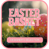Pink Easter Basket text over a decorated Easter egg