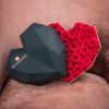 Unique, geometric heart-shaped box
Fully pack with healthy, gorgeous preserved garden roses.
The ultimate