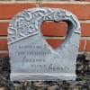 Cement decor with the saying "Always in our thoughts forever in our