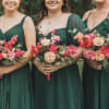 Flower bouquet for bridesmaids filled with color. These are made with permanent