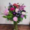 This Garden delight is gorgeous assortment of Hydrangia, Oriental Lilies, Xinias, Asters