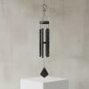 Aluminum chimes ring out a lovely tune. 
The chime clapper is made