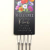 25 3/4 Welcome to our porch windchime
Welcome to our Porch
Sit Long
Talk Much
Laugh