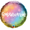 Round rainbow balloon with 
