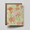 Floral greeting card with orange flowers and the words "Sending All My Love"