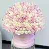 200 White and Light Pink Roses Signature Box 