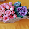 Surprise someone special with this elegant pink rose and Ferrero Rocher gift