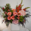 Introducing the Blush Garden Luxe, a refined designer floral arrangement that blends