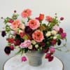 Introducing Blush Bloom Garden, a refined designer floral arrangement that blends soft