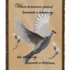 Memorial throw blanket with a dove and sympathy quote
