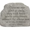 Gray memorial stone with an engraved sympathy message