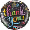 A standard sized mylar with a chalkboard design that reads "Thank You!"