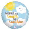 Choose this lovely balloon saying 'Wishing You Smiles &amp; Sunshine' to wish