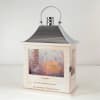 This wooden sympathy lantern is crafted from quality wood with a stainless