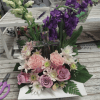 This Grace &amp; Glory arrangement, with a crystal cross, is a beautiful