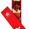 Luxury Rose Box features six premium red roses elegantly arranged with baby's